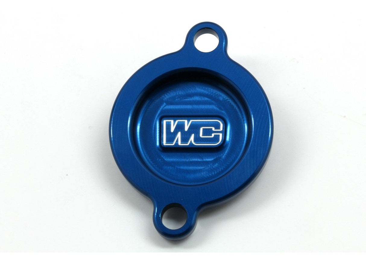 WORKS Oil Filter Cover Blue Ktm/Hus/Gas 27-090