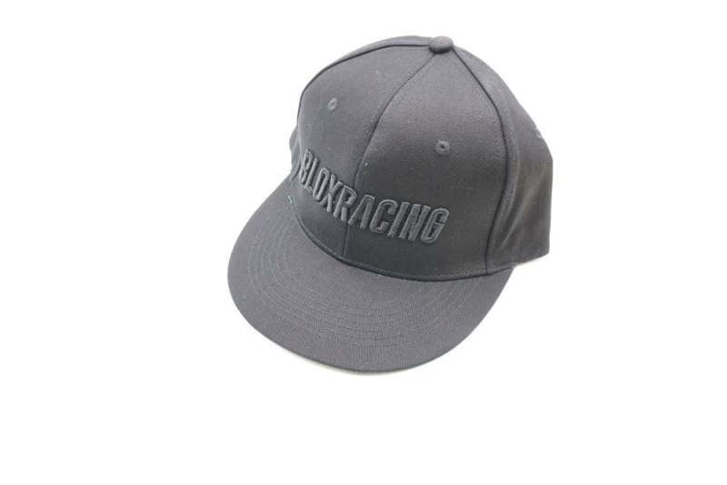 BLOX Racing Snapback Cap Black with Black Logo - Blox Racing - New Style Flat Bill