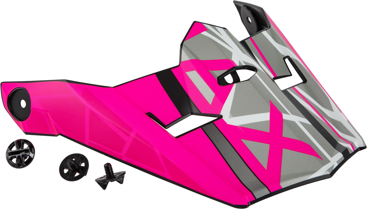 GMAX Visor W/Screws Mega Mx-46 Matte Black/Neon Pink Xs-Sm G046924