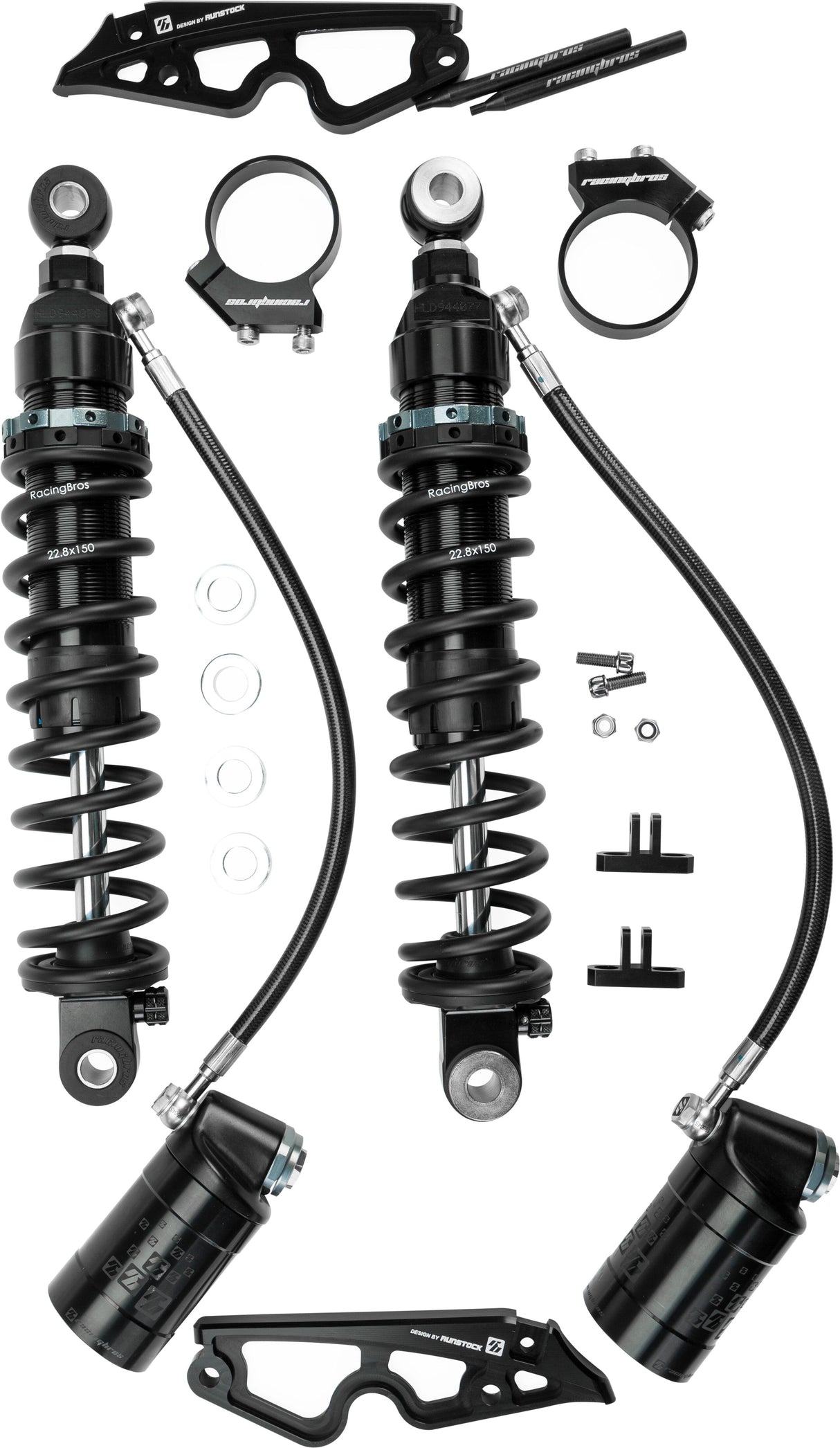 HARDDRIVE Touring Remote Res Shocks 14" Hd R0800193-2