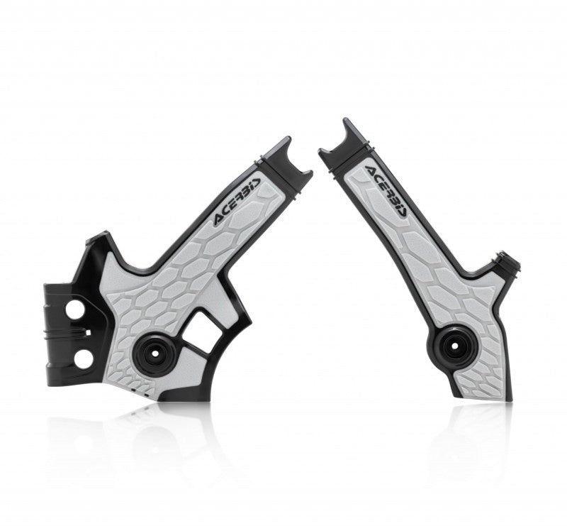 Acerbis 96+ Suzuki DR650 Frame Guards- X-Grip - Black/Gray 2801931001