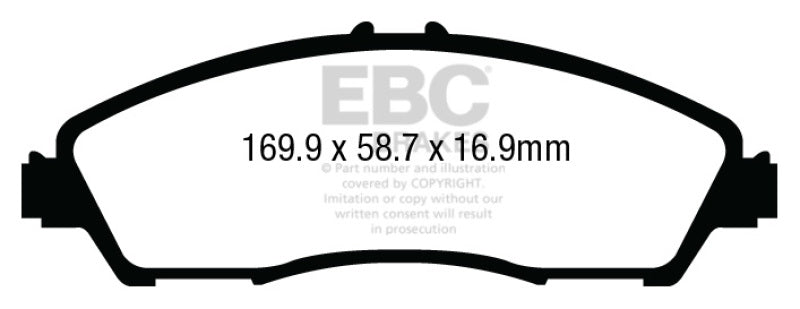 EBC 14+ Acura MDX 3.5 Greenstuff Front Brake Pads DP63024