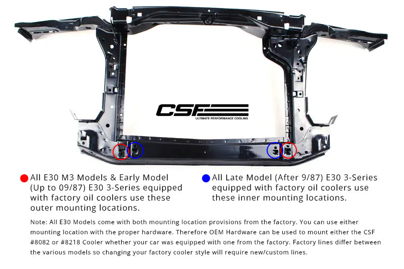 CSF BMW E30 Group A / DTM Race Style Oil Cooler 8218