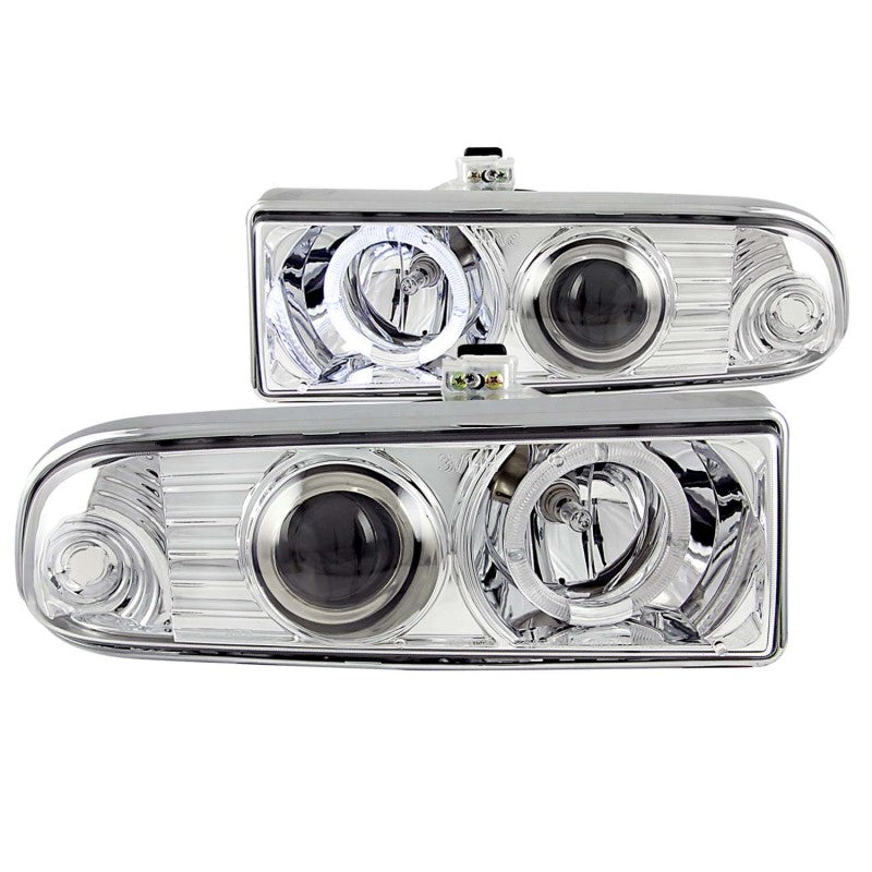 ANZO 1998-2005 Chevrolet S-10 Projector Headlights w/ Halo Chrome 111016