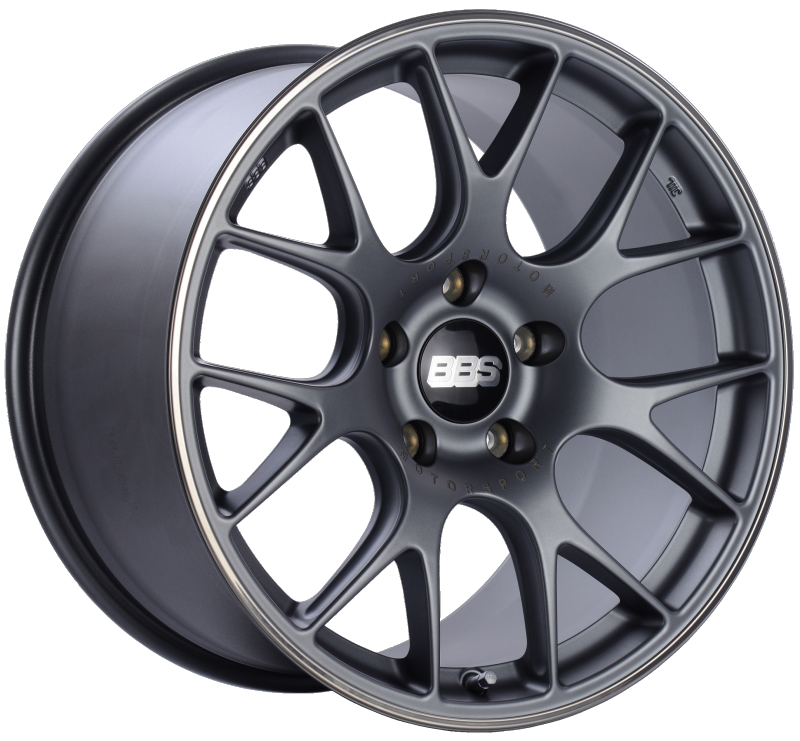 BBS CH-R 19x10 5x130 ET38 CB71.6 Satin Titanium Polished Rim Protector Wheel CH110TIPO