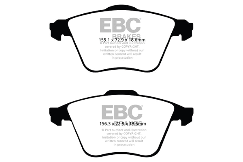 EBC 07-13 Mazda 3 2.3 Turbo Greenstuff Front Brake Pads DP21574