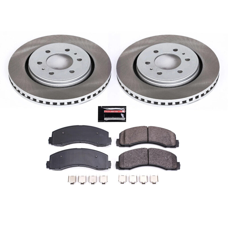 Power Stop 10-21 Lincoln Navigator Front Semi-Coated Rotor Kit