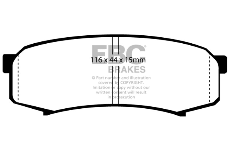 EBC 10+ Lexus GX460 4.6 Yellowstuff Rear Brake Pads DP4993R