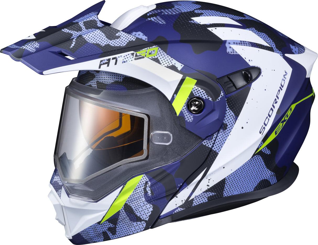 SCORPION EXO Exo-At950 Cold Weather Helmet Outrigger Matte Blue Xl (Dual) 95-1616-SD