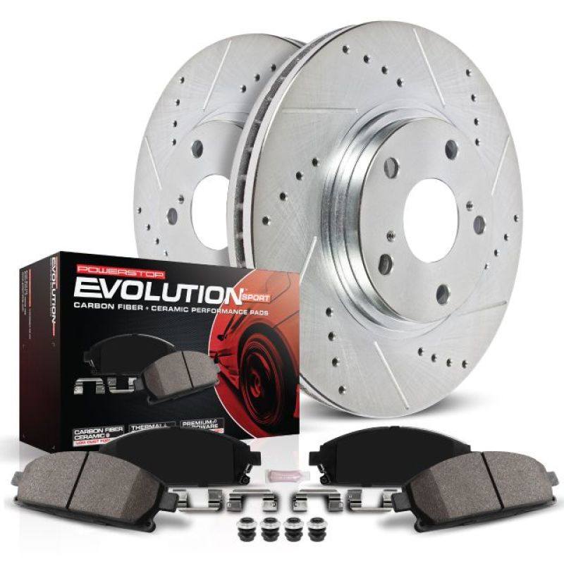 Power Stop 08-16 Chrysler Town & Country Front Z23 Evolution Sport Brake Kit