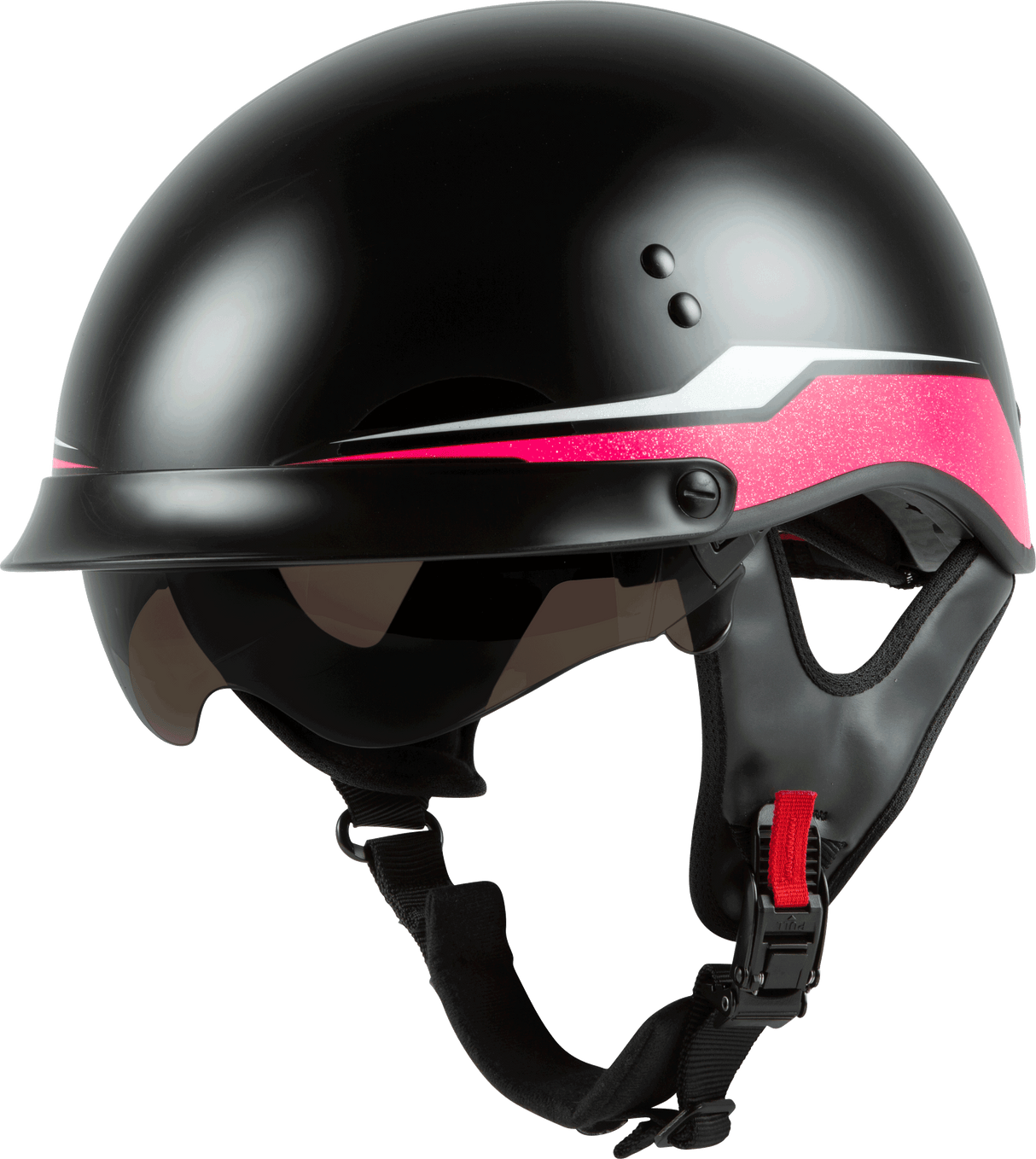 GMAX Hh-65 Half Helmet Source Full Dressed Black/Pink Xs H9652173