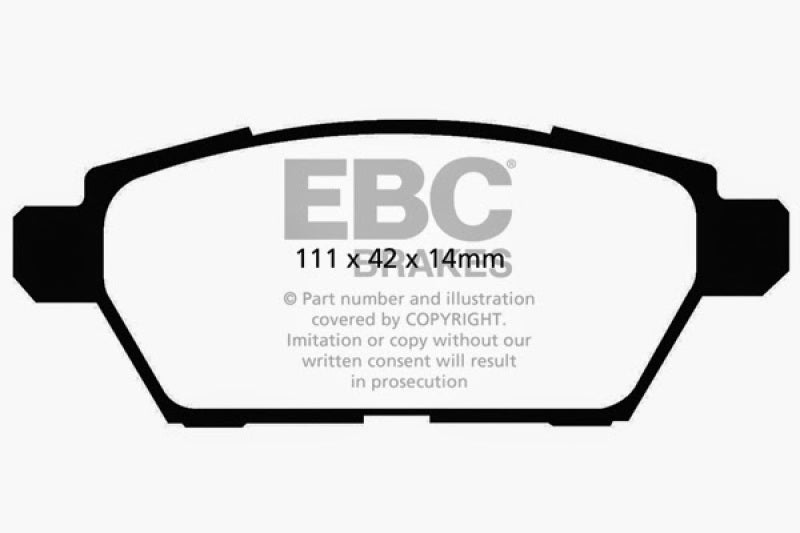 EBC 06-09 Ford Fusion 2.3 Redstuff Rear Brake Pads DP31766C