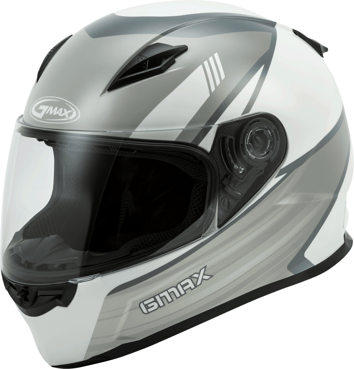 GMAX Ff-49 Full-Face Deflect Helmet White/Grey 2x G1494468