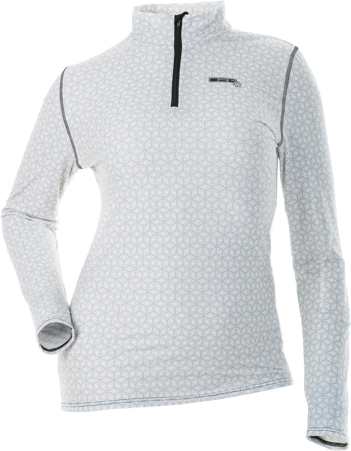 DSG D Tech Base Layer Shirt White Snowflake Xs 98881