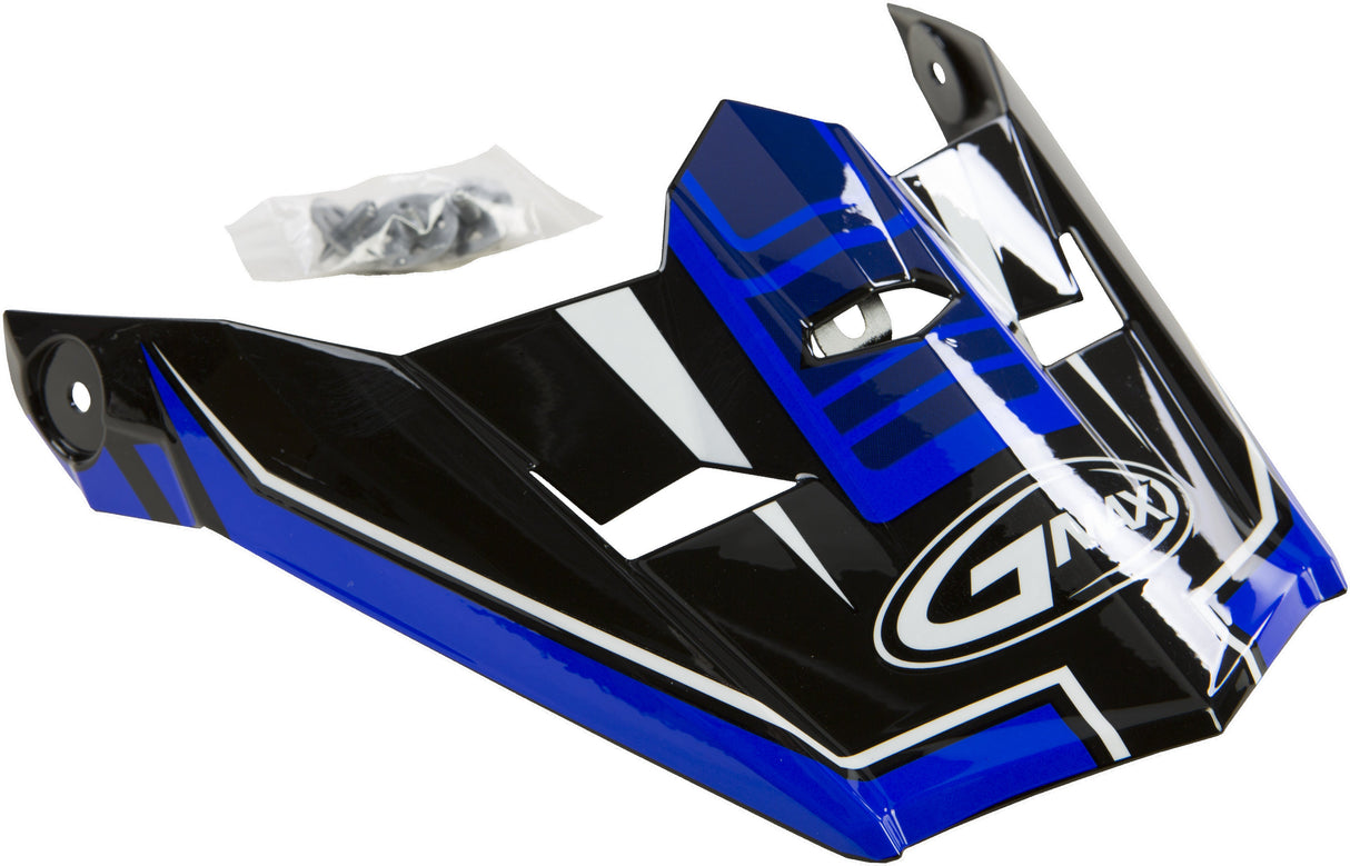 GMAX Visor W/Screws Uncle Mx-46y Black/Blue Ys-Yl G046846