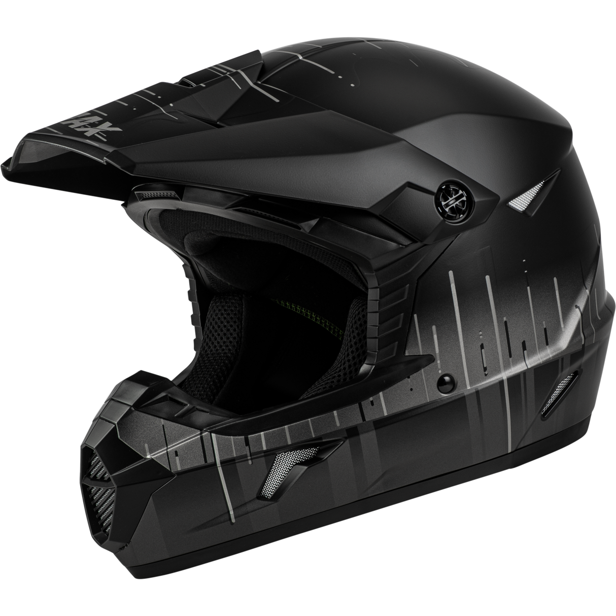 GMAX Youth Mx-46y Frequency Offroad Helmet Matte Black/Grey Ys D3465070