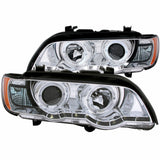 ANZO 2000-2003 BMW X5 Projector Headlights w/ Halo Chrome 121397