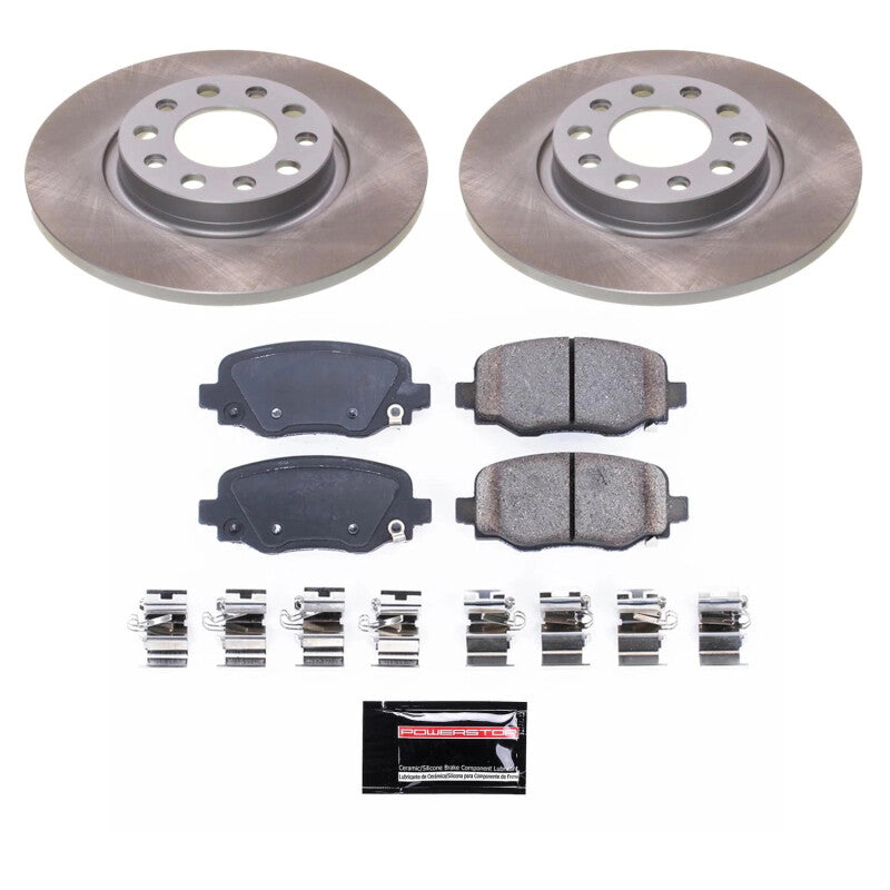 Power Stop 14-22 Jeep Cherokee Rear Semi-Coated Rotor Kit