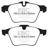 EBC 13+ Jaguar F-Type (Cast Iron Rotors Only) 3.0 Supercharged (340) Redstuff Front Brake Pads DP32189C