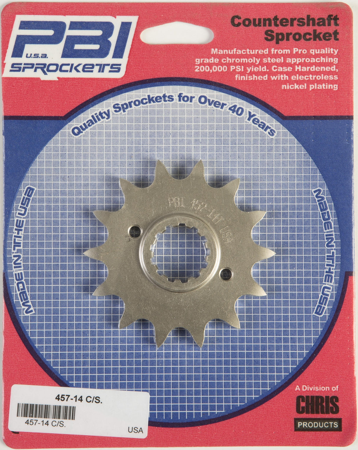 PBIFront Cs Sprocket Steel 14t-520 Kaw/Suz457-14