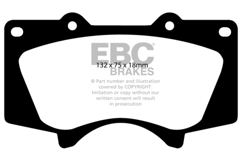 EBC 10+ Lexus GX460 4.6 Yellowstuff Front Brake Pads DP41657R