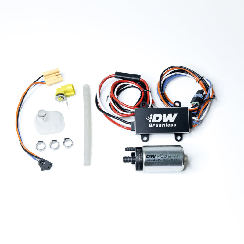 DeatschWerks 04-08 Mazda RX-8 440lph In-Tank Brushless Fuel Pump w/9-0904 Instl Kit/C102 Controller 9-441-C102-0904