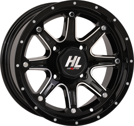 HIGH LIFTER Wheel - HL4 - Front/Rear - Gloss Black w/Machined - 14x7 - 4/110 - 4+3 (+10 mm) 14HL04-1110