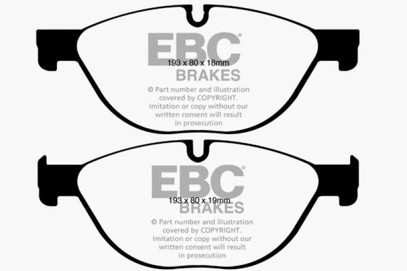 EBC 12-13 BMW 528 2.0 Turbo (F10) Performance Redstuff Front Brake Pads DP32019C