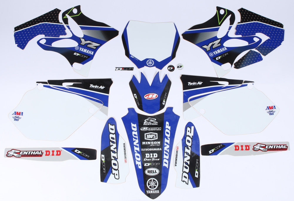 D-COR Yamaha Raceline Graphics Complete Graphic Kit White 20-50-125