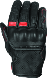 Speed and Strength Twist of Fate Leather Gloves Black/Red - Small