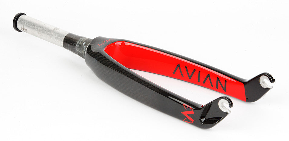 AVIAN 20" Pro Tapered Versus Carbon Race Fork Matte Blk/Red 10mm 302008