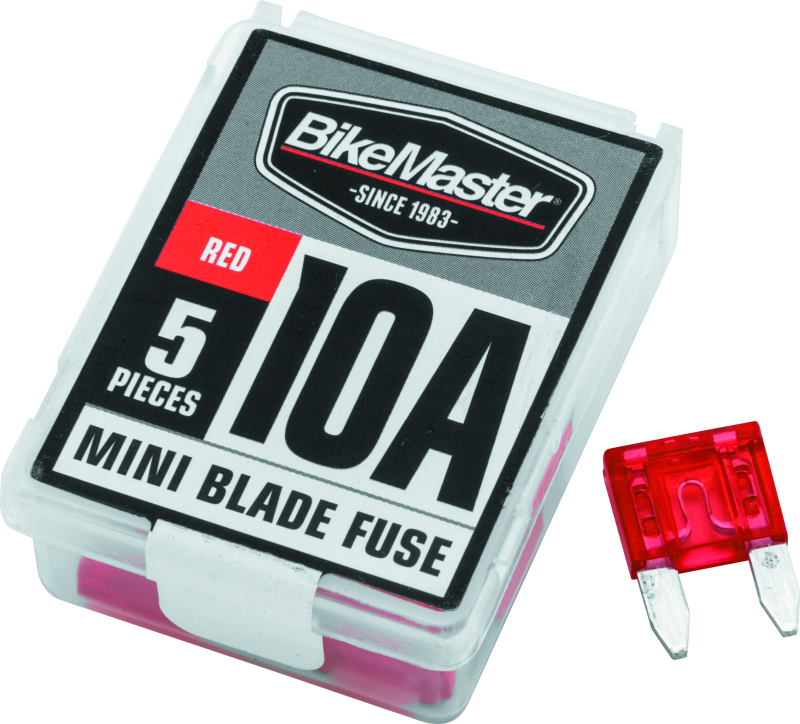 BikeMaster 5Piece 10A Replacement Mini Blade Fuse 152444