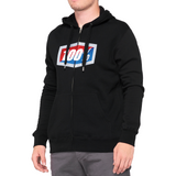 100% Official Fleece Zip-Up Hoodie - Black - Large 20032-00012