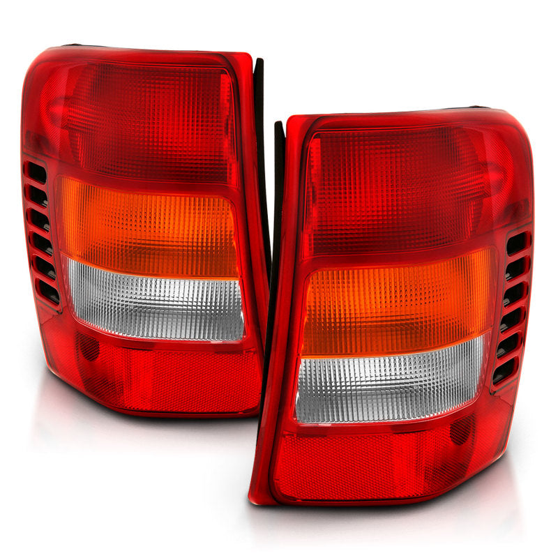 ANZO 1999-2004 Jeep Grand Cherokee Taillight Red/Clear Lens (OE Replacement) 311308