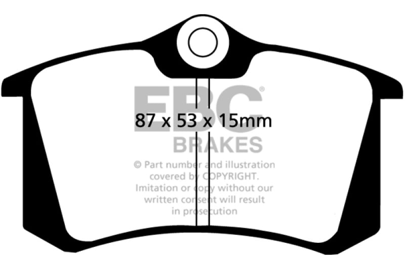 EBC 10-13 Audi A3 2.0 TD Greenstuff Rear Brake Pads DP2680