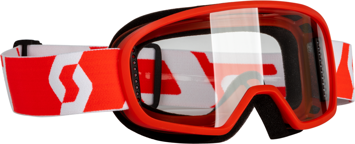 SCOTT Youth Buzz Mx Goggle Red/White W/Clear 272838-1005043