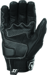 Speed and Strength Twist of Fate Leather Gloves Black/White - Small