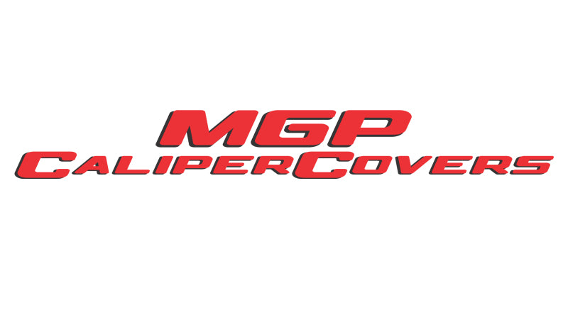 MGP 4 Caliper Covers Engraved Front & Rear 11-18 Jeep Grand Cherokee Black Finish Silver Jeep Logo 42020SJEPBK