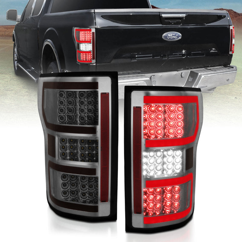 ANZO 18-19 Ford F-150 LED Taillights Smoke 321339