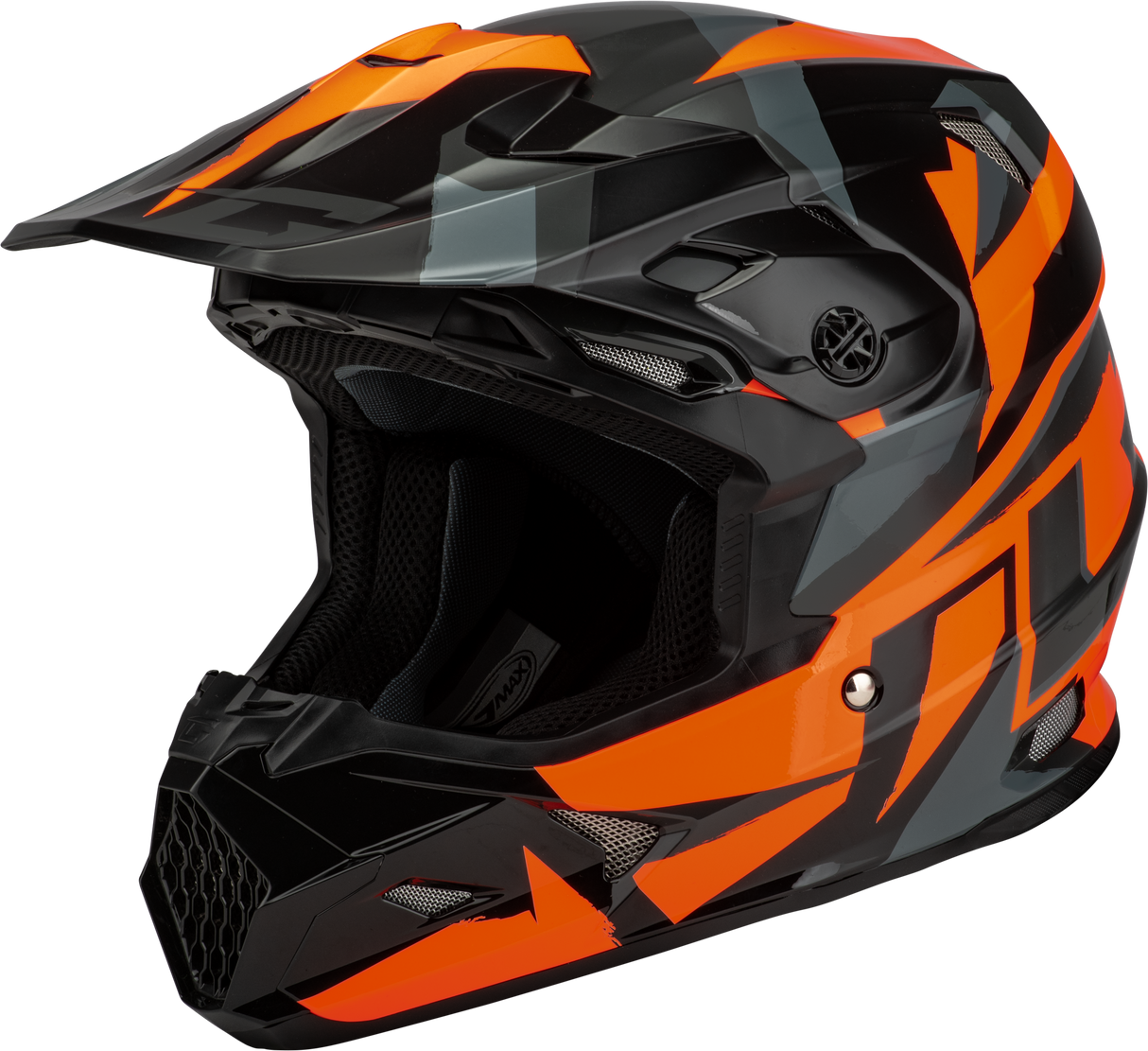 GMAX Mx-96 Splinter Helmet Black/Orange 3x D3961499