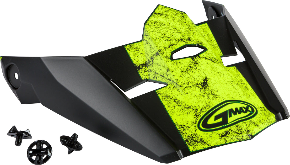 GMAX Visor W/Screws Dominant Mx-46 Matte Black/Hi-Vis Md-2x G046902