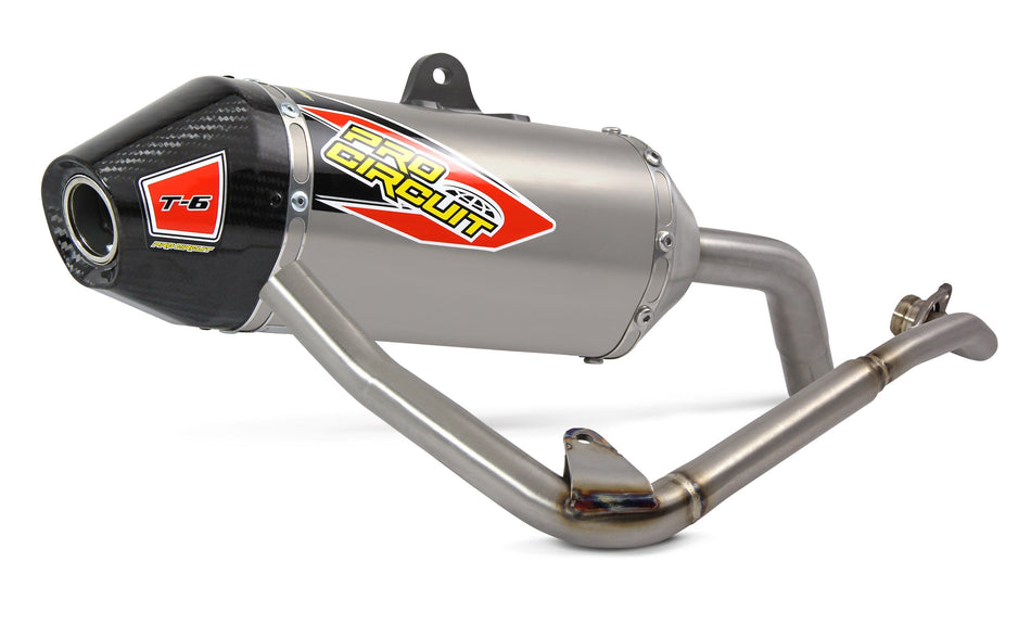 PRO CIRCUIT T-6 Stainless Exhaust System W/Carbon Cap Hon 0111412G