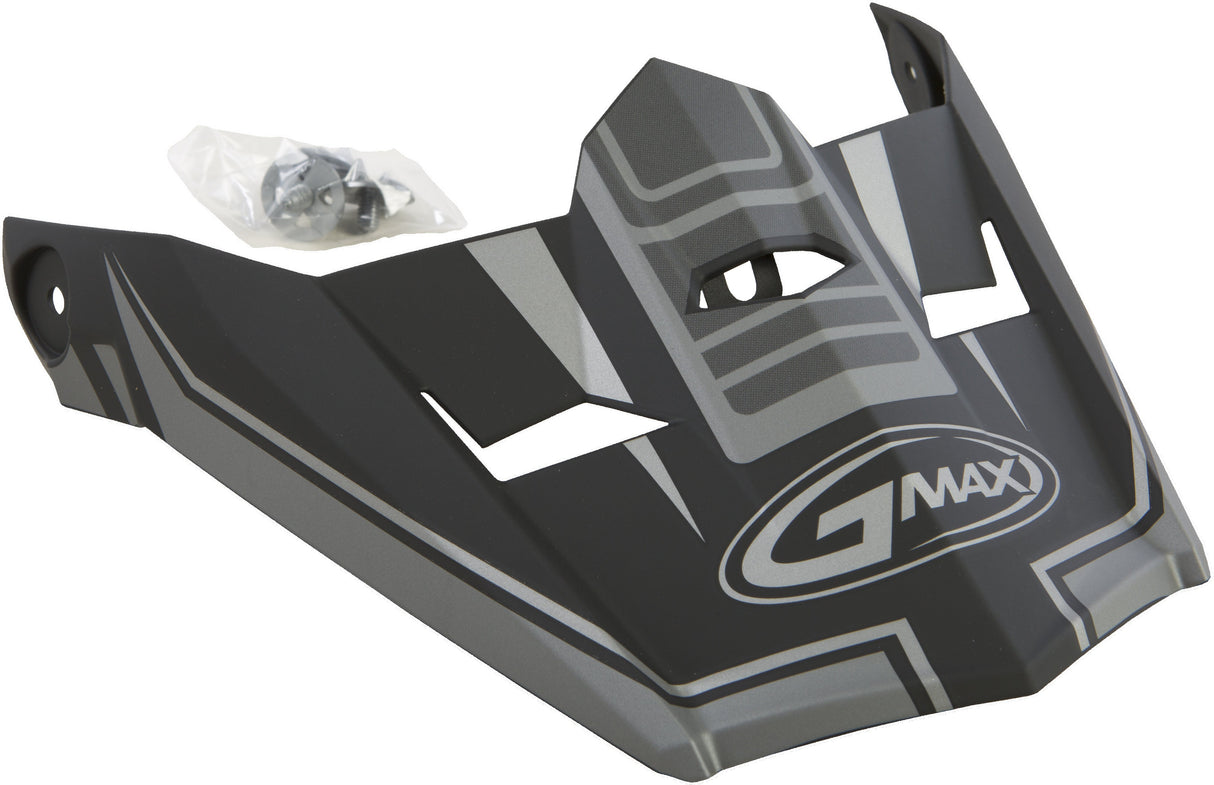 GMAX Visor W/Screws Uncle Mx-46y Matte Black/Silver Ys-Yl G046850