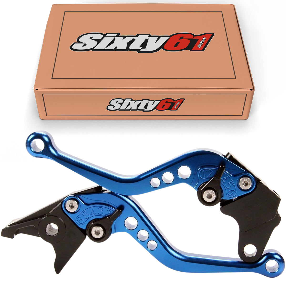 Ducati Brake & Clutch Levers, Blue Shorty Adjustable