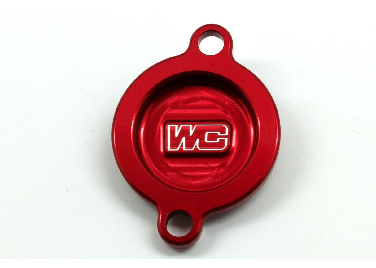 WORKS Oil Filter Cover Red Ktm/Hus/Gas 27-095