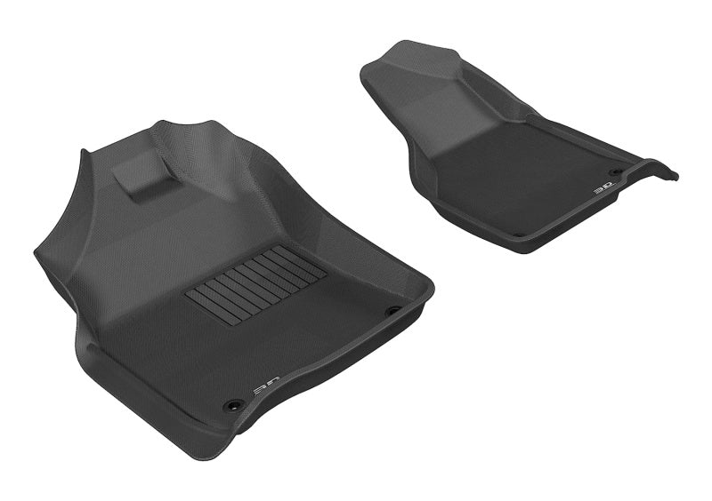 3D MAXpider 2012-2020 Dodge Ram 1500 Reg/Quad 2500/3500 Reg Kagu 1st Row Floormat - Black