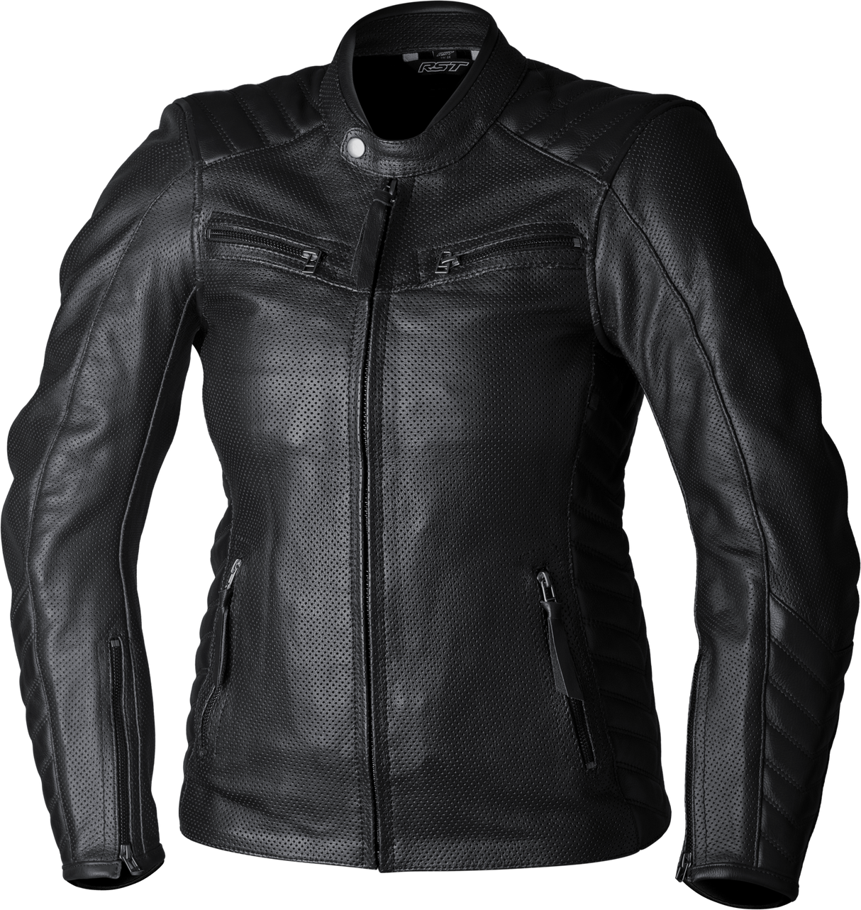 RST Ladies Roadster Air Ce Jacket Black Leather Md 103538BLK-12