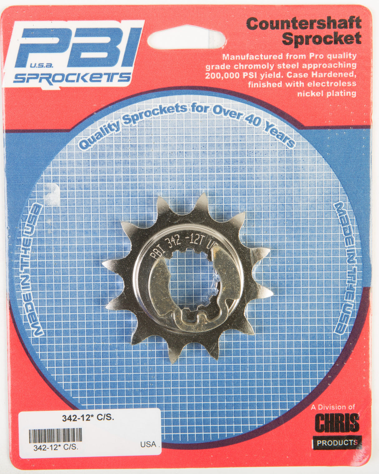 PBIFront Cs Sprocket Steel 12t-520 Hon342-12