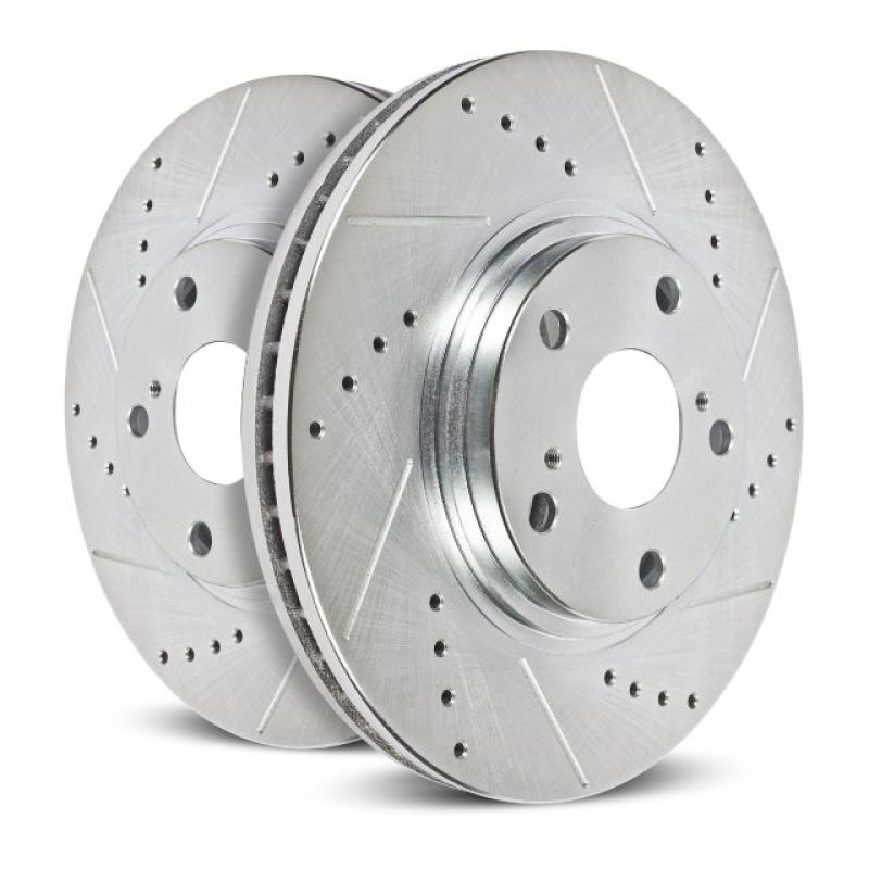 Power Stop 00-02 Ford E-450 Super Duty Rear Evolution Drilled & Slotted Rotors - Pair