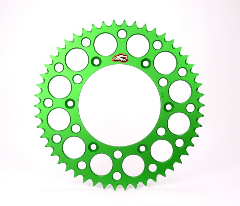 Renthal 2018/ 21-22 Kawasaki KLX450R Rear Grooved Sprocket - Green 520-53P Teeth 112U-520-53GEGN